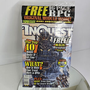 SEALED INQUEST Magazine #36 MTG Stronghold Poster RPG CCG 1998 AOL CD